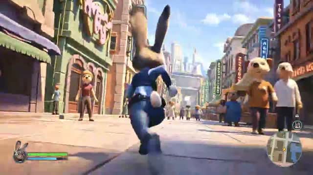 Animated character city walk
