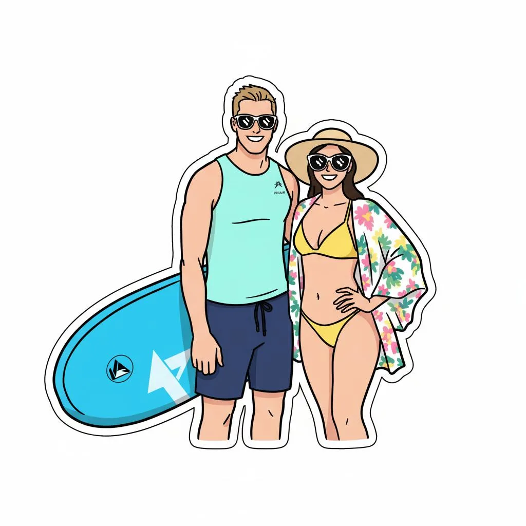 Stylized illustrations & stickers after image