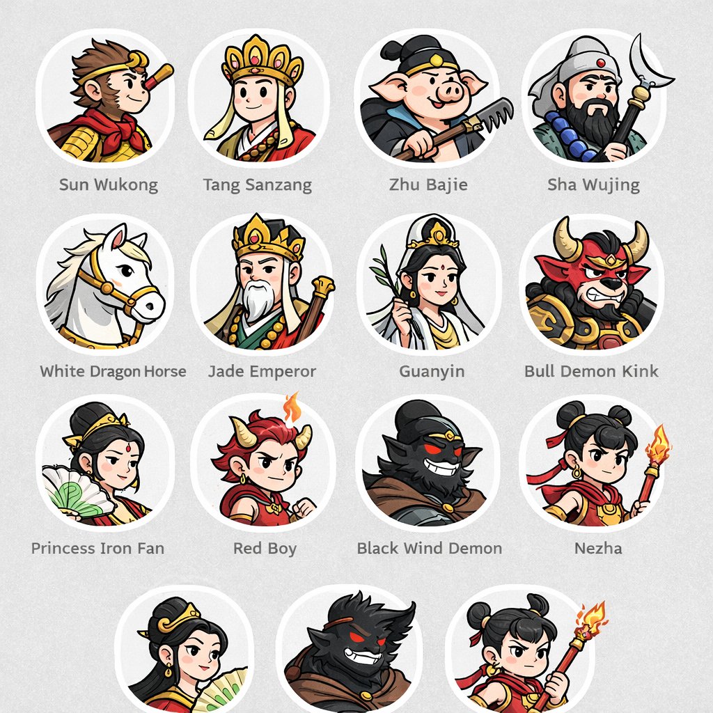 Profile / Avatar - Mythological Character Avatar Grid