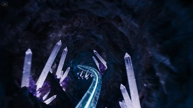 Underground Crystal Cavern Mag-Lev Racing